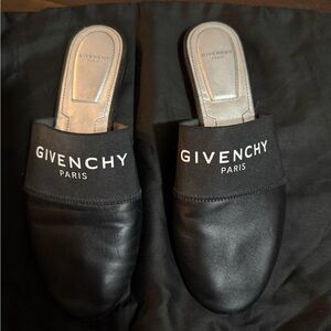 Givenchy Black Leather Mules